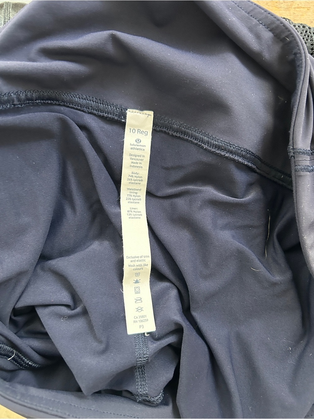 Women’s Navy Blue Lost in Pace Tennis Skirt Size 10 Regular - Picture 7 of 8